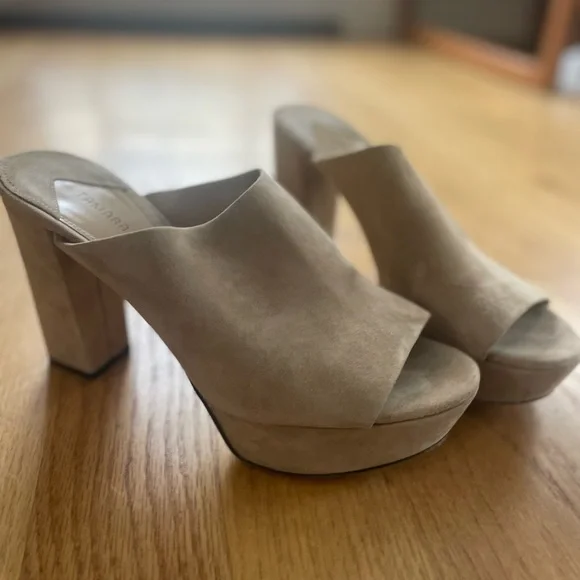 Tamara Mellon Soft Suede Creta Mules Size 42